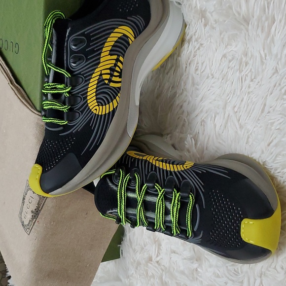 Gucci Run Sneakers GG Technical Fabric Black, Yellow - Picture 6 of 6